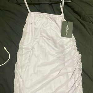 Lilac long dress from Prettylittlething